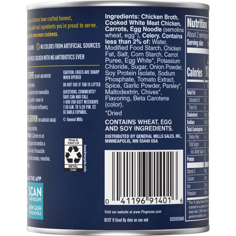 slide 4 of 8, Progresso Rich & Hearty Chicken & Homestyle Noodle Soup - 19oz, 19 oz