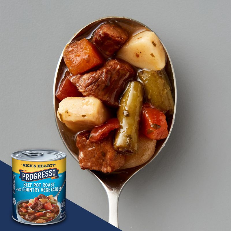 slide 3 of 13, Progresso Gluten Free Rich & Hearty Beef Pot Roast with Country Vegetables Soup - 18.5oz, 18.5 oz