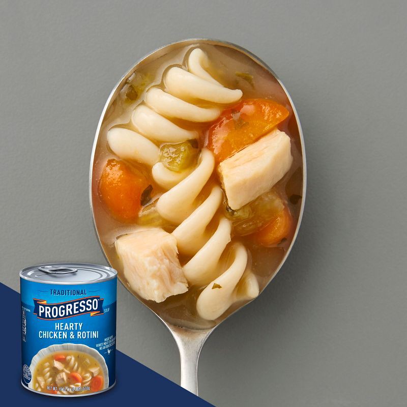 slide 3 of 8, Progresso Traditional Hearty Chicken & Rotini Soup - 19oz, 19 oz