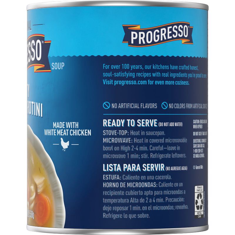 slide 6 of 8, Progresso Traditional Hearty Chicken & Rotini Soup - 19oz, 19 oz