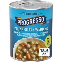 Progresso Traditional Italian-Style Wedding Soup - 18.5oz: No Artificial Flavors, No High Fructose Corn Syrup