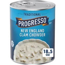Progresso Gluten Free Traditional New England Clam Chowder - 18.5oz: No Artificial Flavors, No artificial Sweeteners, No High Fructose Corn Syrup