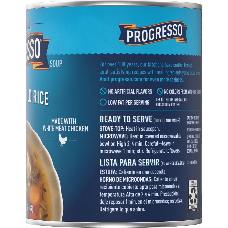 slide 6 of 7, Progresso Gluten Free Traditional Chicken & Wild Rice Soup - 19oz, 19 oz