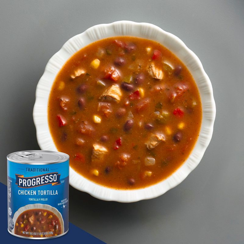 slide 2 of 8, Progresso Gluten Free Traditional Tortilla Y Pollo Chicken Tortilla Soup - 18.5oz, 18.5 oz