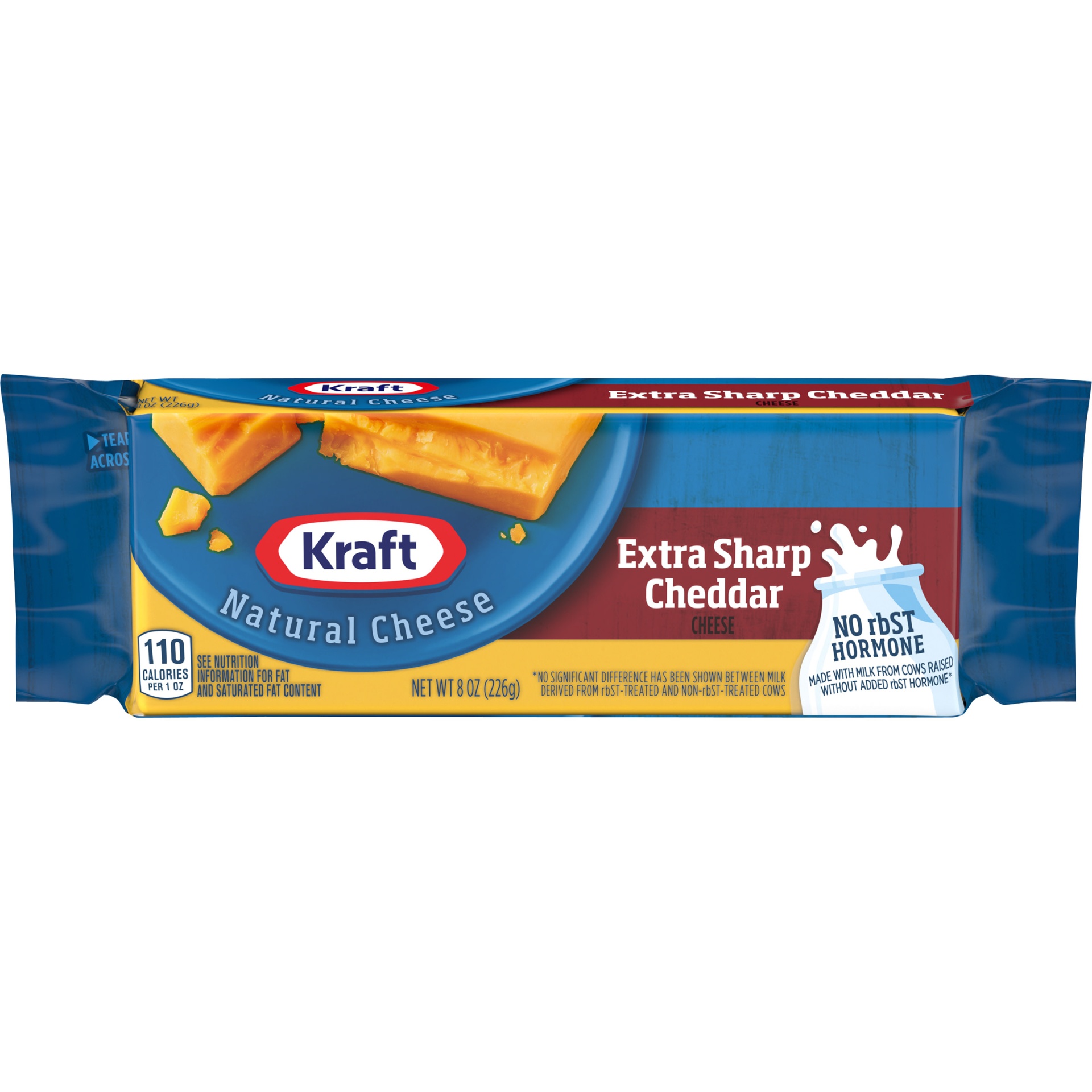 slide 1 of 6, Kraft Natural Extra Sharp Cheddar Cheese Chunk, 8 oz