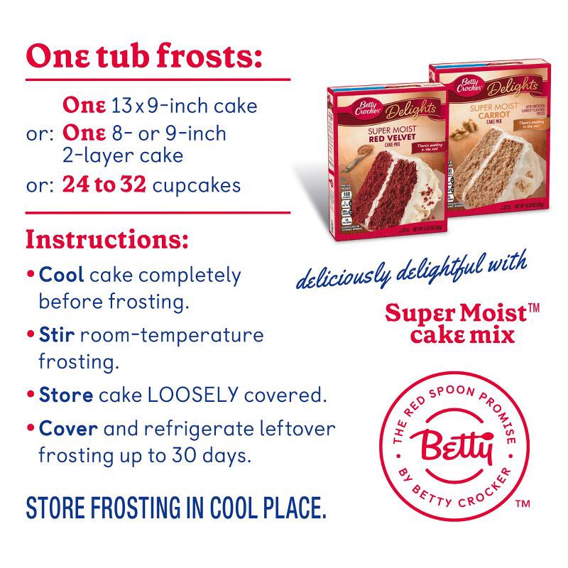 slide 3 of 10, Betty Crocker Rich and Creamy Cream Cheese Frosting - 16oz, 16 oz