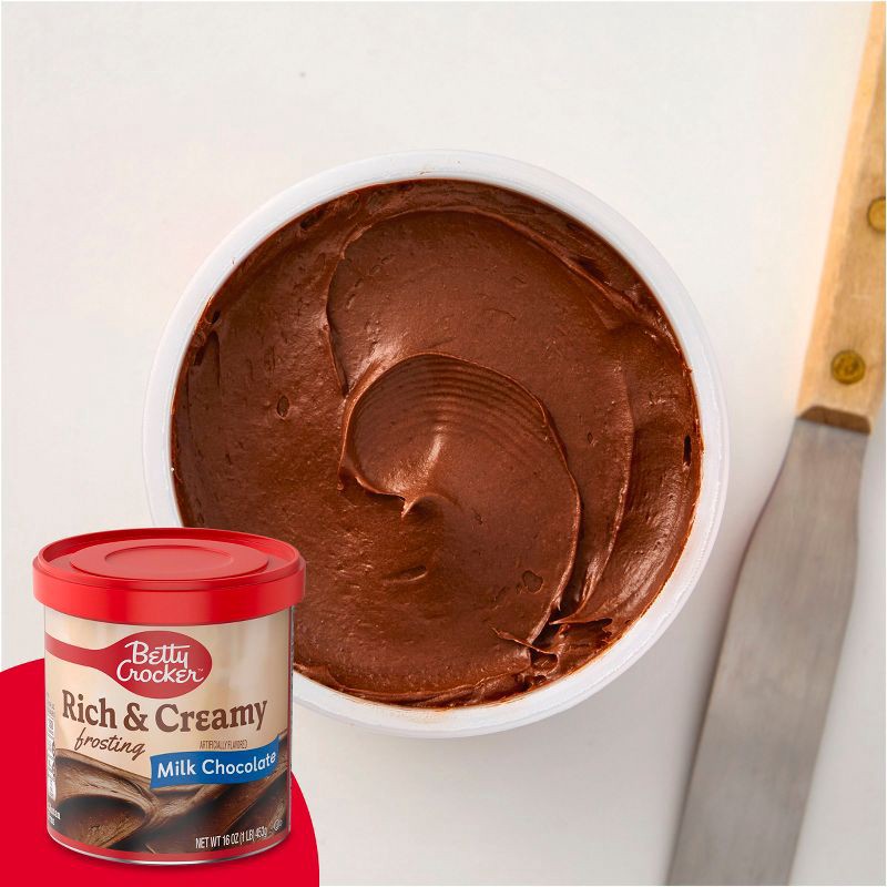 slide 3 of 10, Betty Crocker Rich and Creamy Milk Chocolate Frosting - 16oz, 16 oz