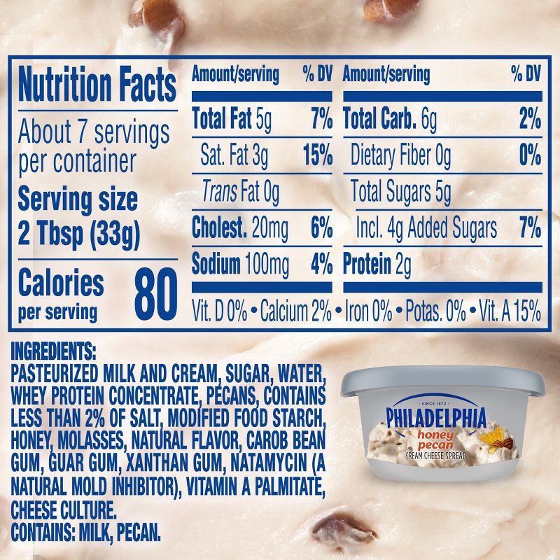 slide 7 of 9, Philadelphia Honey Pecan Cream Cheese Spread - 7.5oz, 7.5 oz