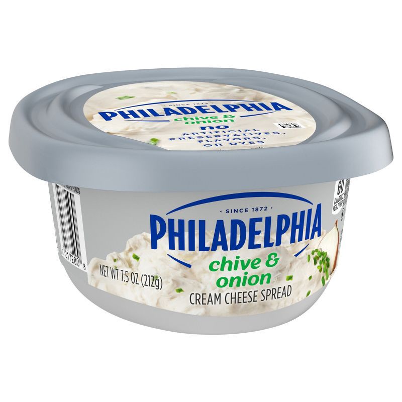 slide 6 of 10, Philadelphia Chive & Onion Cream Cheese Spread - 7.5oz, 7.5 oz