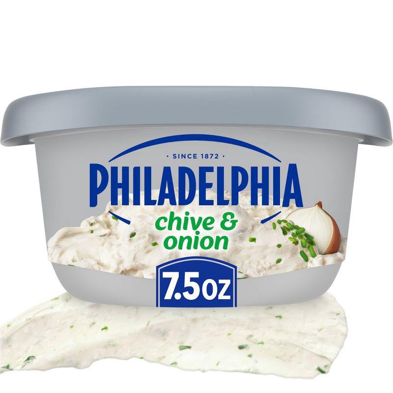 slide 1 of 10, Philadelphia Chive & Onion Cream Cheese Spread - 7.5oz, 7.5 oz