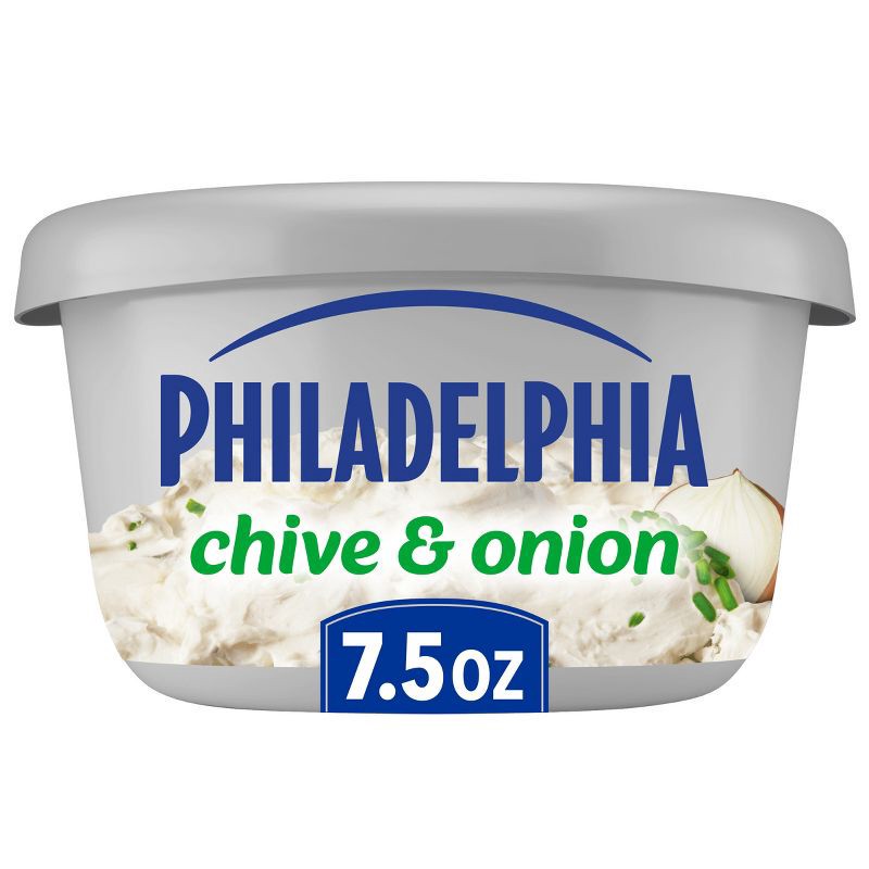 slide 1 of 8, Philadelphia Chive & Onion Cream Cheese Spread - 7.5oz, 7.5 oz