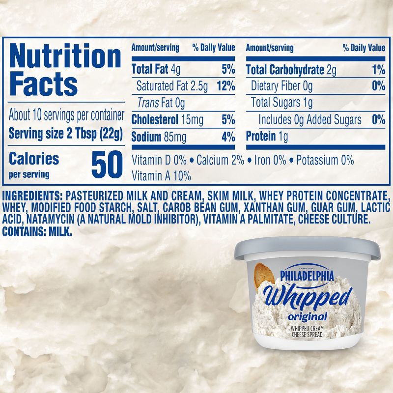 slide 6 of 9, Philadelphia Whipped Cream Cheese Spread - 8oz, 8 oz