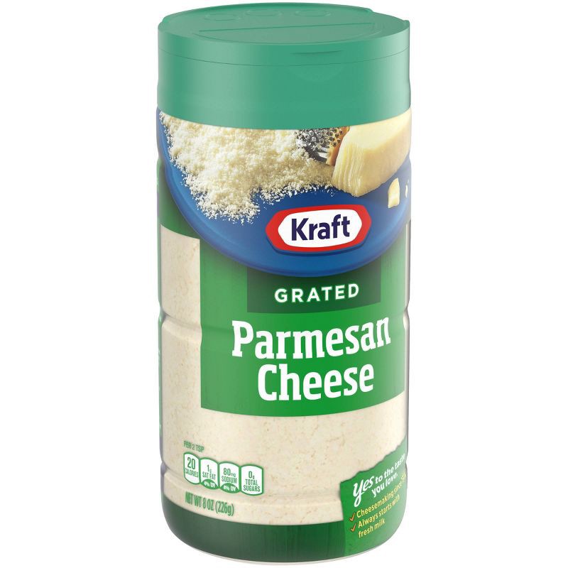 slide 8 of 14, Kraft Cheese Kraft 100% Grated Parmesan Cheese 8oz, 8 oz