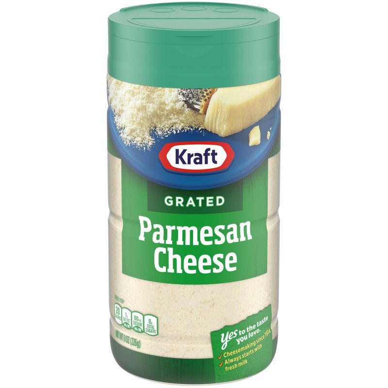 slide 1 of 9, Kraft Cheese Kraft 100% Grated Parmesan Cheese 8oz, 8 oz