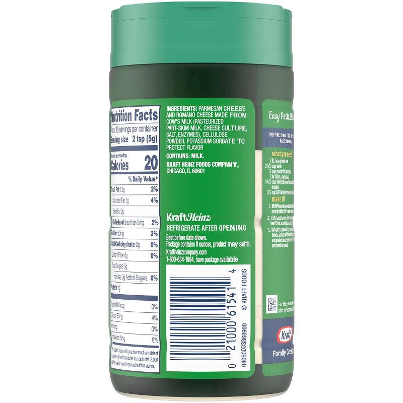 slide 4 of 13, Kraft Cheese Kraft 100% Grated Parmesan & Romano Cheese 8oz, 8 oz