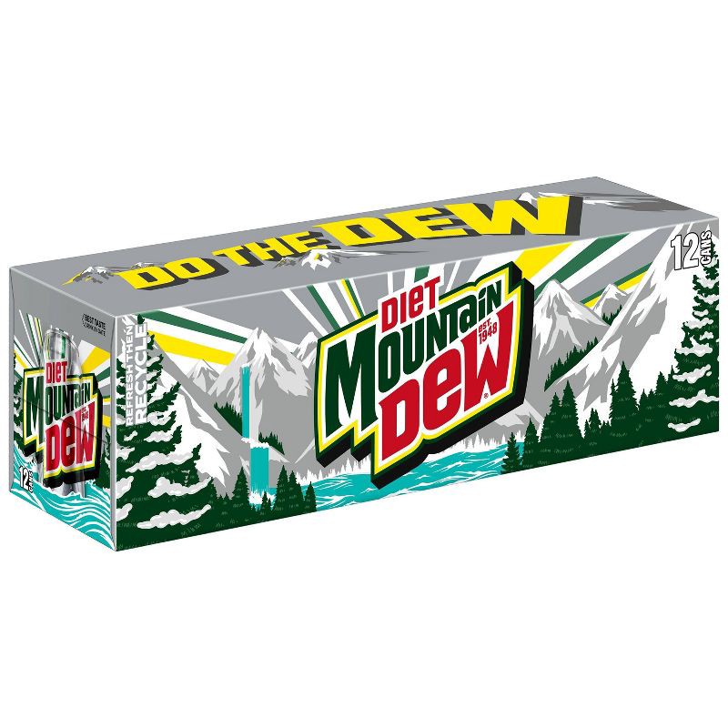 slide 3 of 9, Diet Mtn Dew Diet Mountain Dew Citrus Soda - 12pk/12 fl oz Cans, 12 ct; 12 fl oz