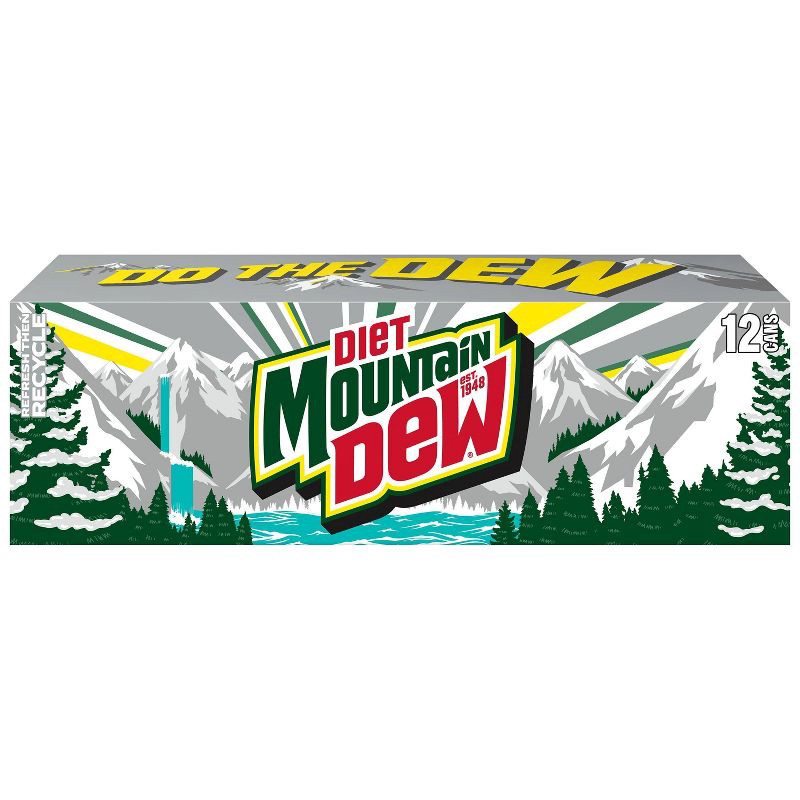slide 9 of 9, Diet Mtn Dew Diet Mountain Dew Citrus Soda - 12pk/12 fl oz Cans, 12 ct; 12 fl oz