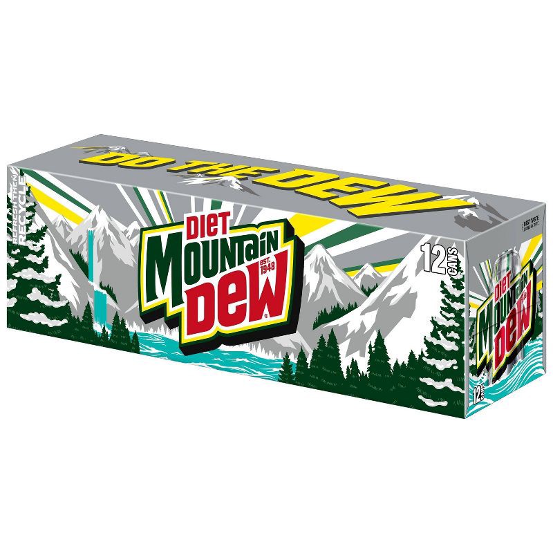 slide 2 of 9, Diet Mtn Dew Diet Mountain Dew Citrus Soda - 12pk/12 fl oz Cans, 12 ct; 12 fl oz