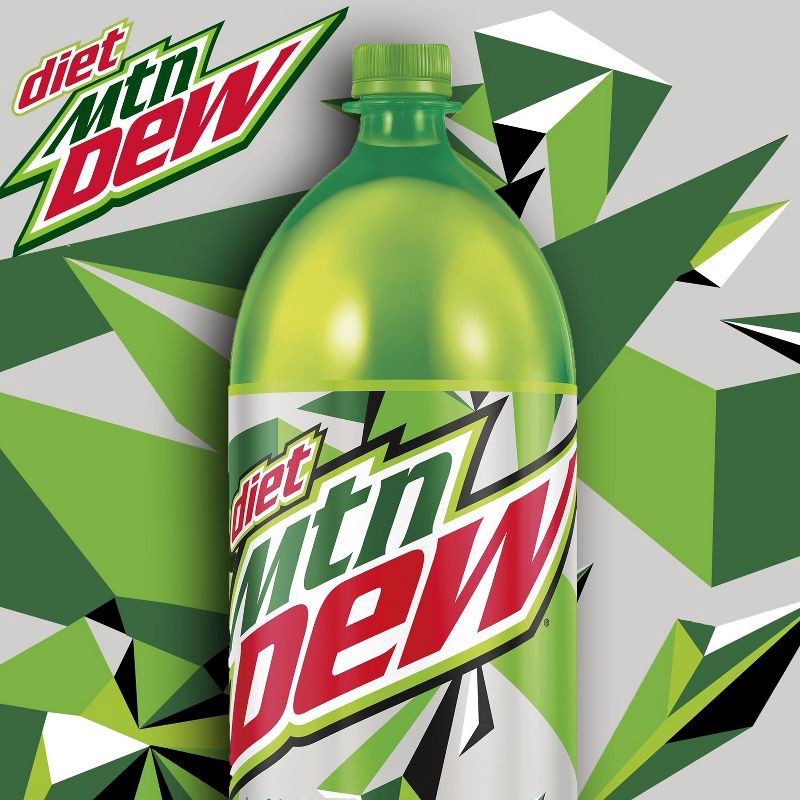 slide 4 of 5, Diet Mtn Dew Diet Mountain Dew 0 Calorie Citrus Soda - 2L Bottle, 2 liter