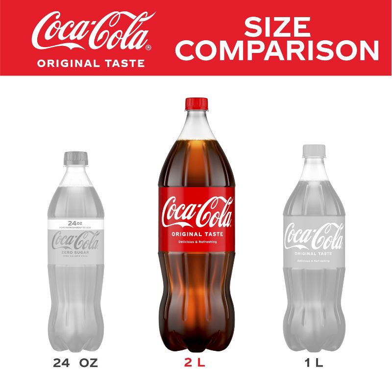 slide 3 of 10, Coca-Cola Soda - 2 L Bottle, 2 liter