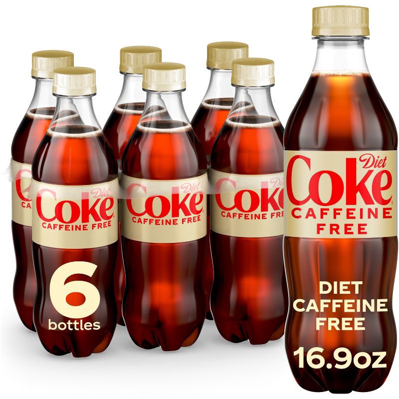 slide 1 of 8, Diet Coke Caffeine Free Soda - 6pk/16.9 fl oz Bottles, 6 ct; 16.9 fl oz