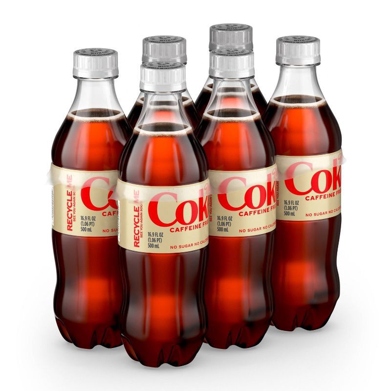 slide 7 of 8, Diet Coke Caffeine Free Soda - 6pk/16.9 fl oz Bottles, 6 ct; 16.9 fl oz