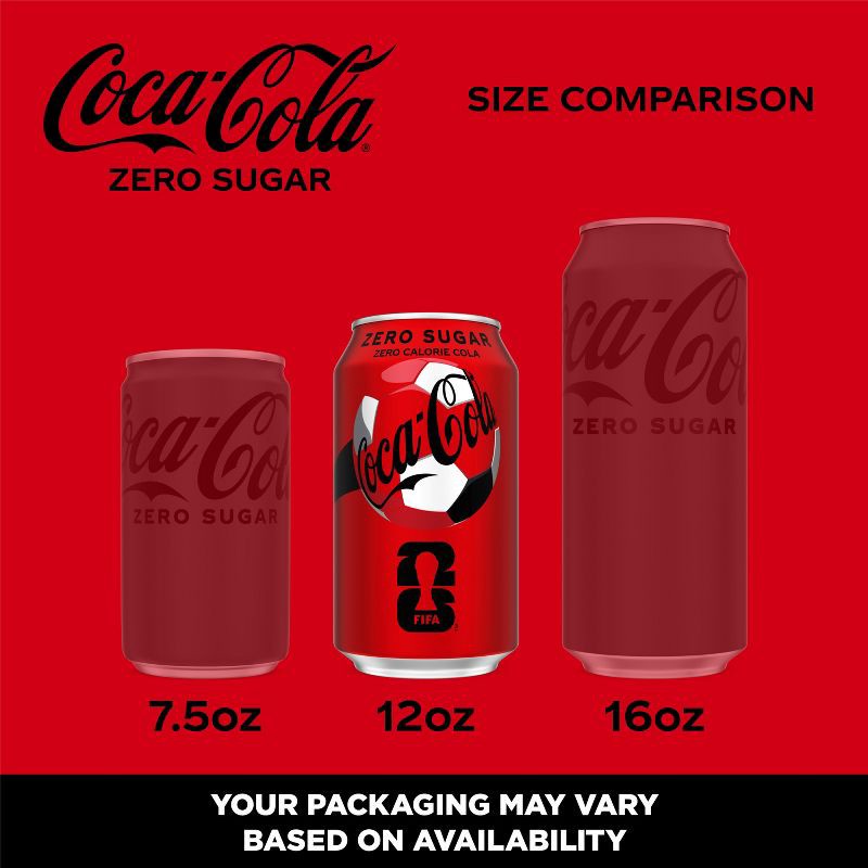 slide 3 of 6, Coca-Cola Zero Sugar Soda - 12pk/12 fl oz Cans, 12 ct; 12 fl oz