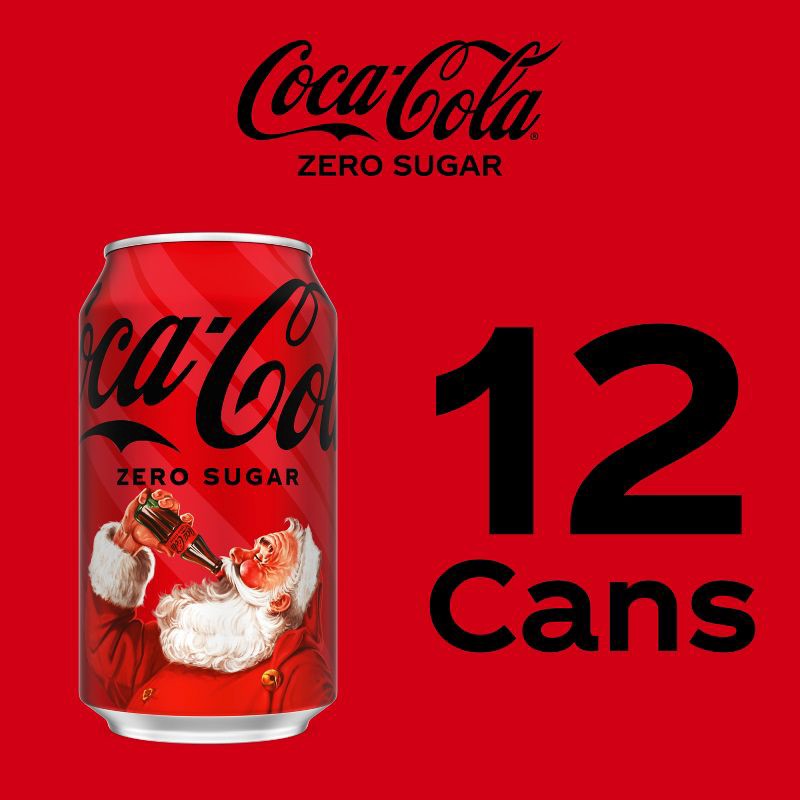 slide 3 of 7, Coca-Cola Zero Sugar Soda - 12pk/12 fl oz Cans, 12 ct; 12 fl oz