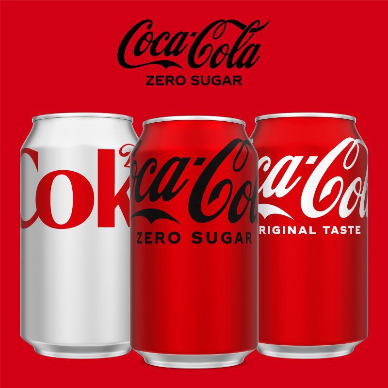 slide 7 of 8, Coca-Cola Zero Sugar Soda - 12pk/12 fl oz Cans, 12 ct; 12 fl oz