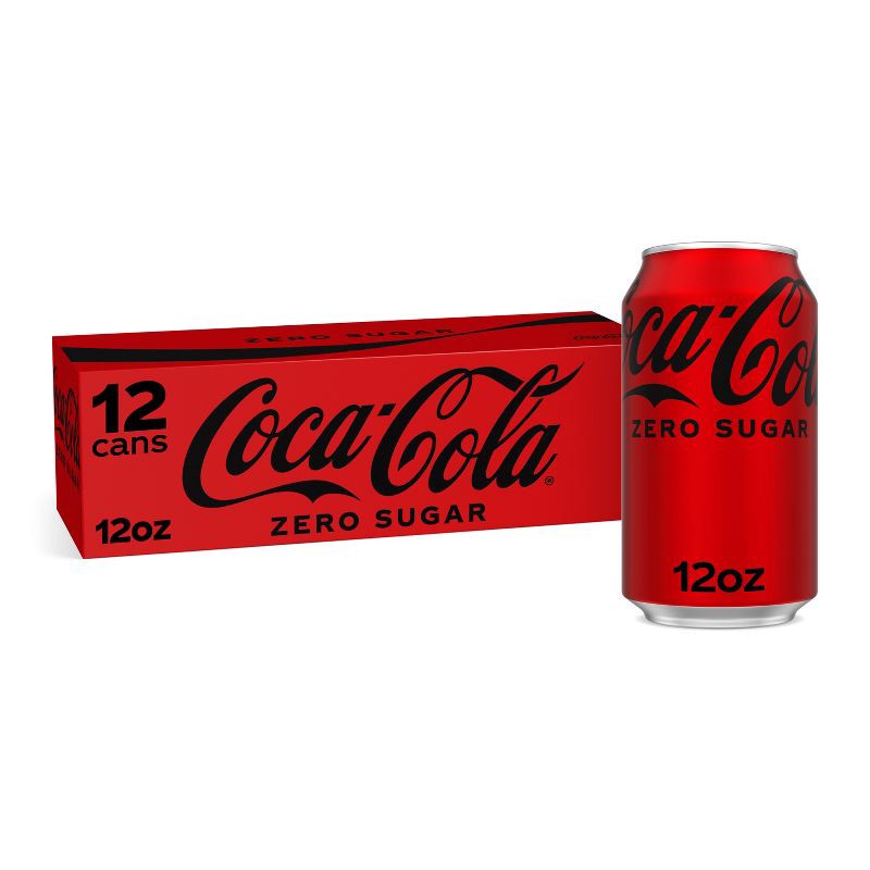 slide 1 of 6, Coca-Cola Zero Sugar Soda - 12pk/12 fl oz Cans, 12 ct; 12 fl oz