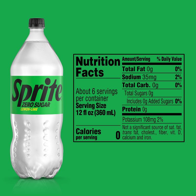 slide 9 of 9, Sprite Zero Soda - 2 L Bottle, 2 liter