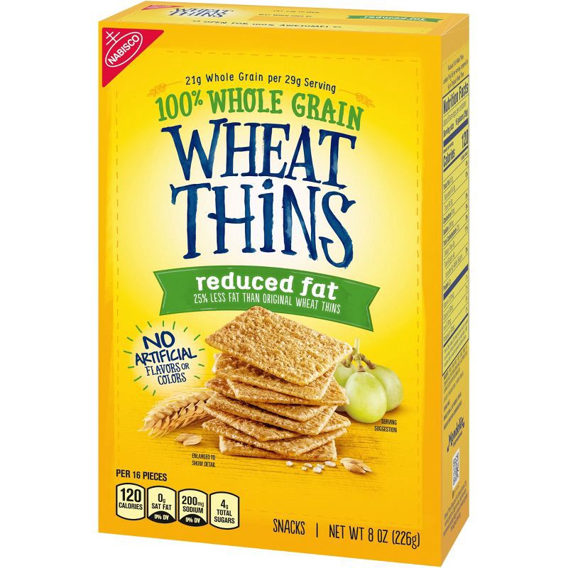 slide 2 of 11, Wheat Thins Reduced Fat Crackers - 8oz, 8 oz
