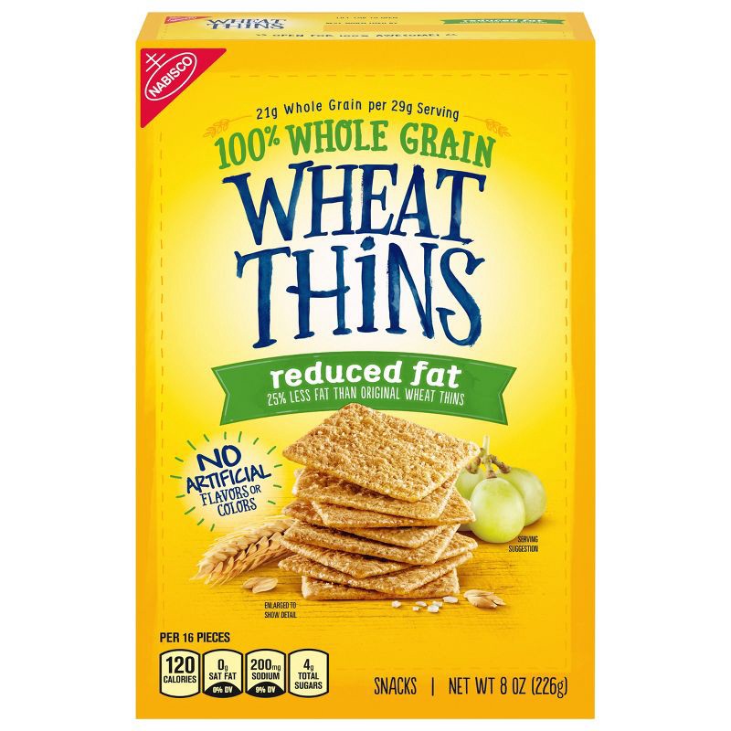 slide 1 of 11, Wheat Thins Reduced Fat Crackers - 8oz, 8 oz