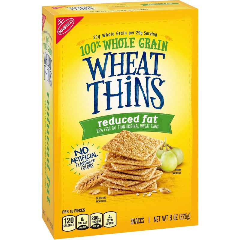 slide 6 of 11, Wheat Thins Reduced Fat Crackers - 8oz, 8 oz