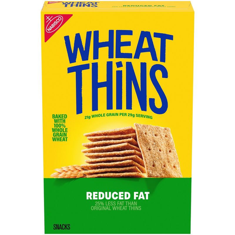 slide 1 of 11, Wheat Thins Reduced Fat Whole Grain Wheat Cracker Snacks - 8oz, 8 oz