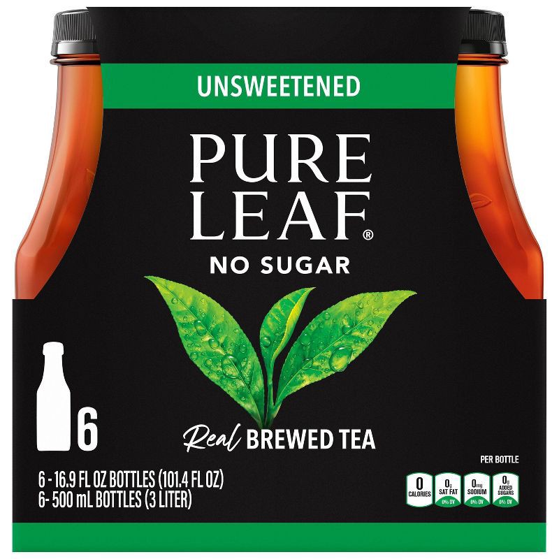 slide 4 of 7, PURE LEAF RTD Pure Leaf Unsweetened Iced Tea - 6pk/16.9oz Bottles, 6 ct; 16.9 oz