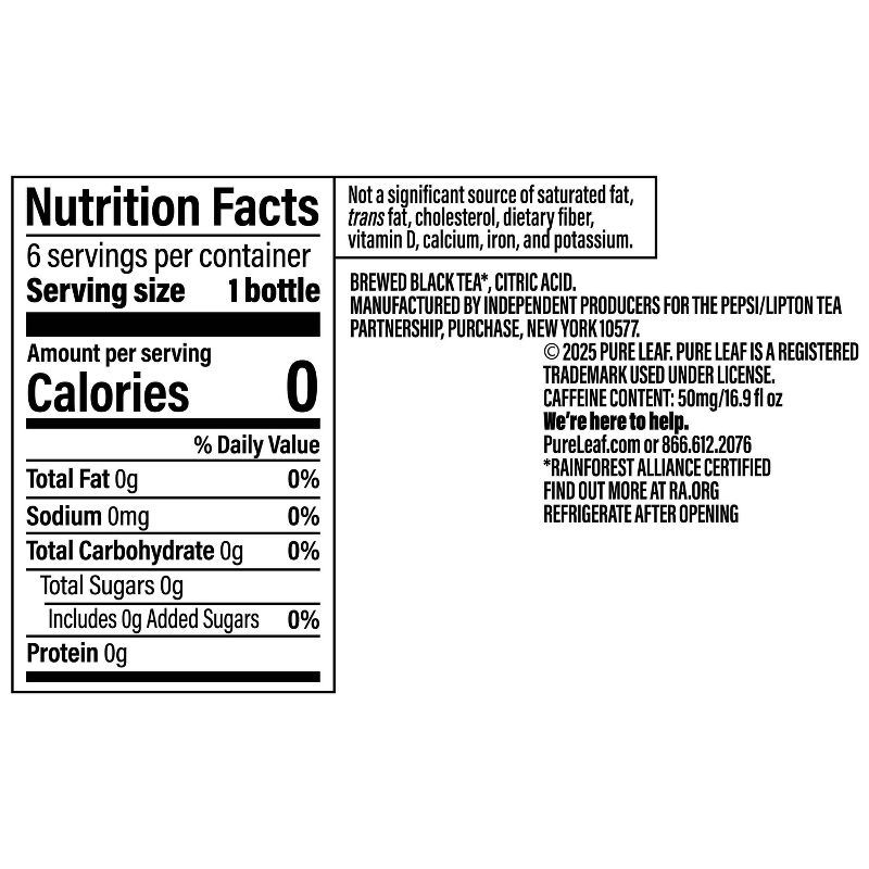slide 3 of 7, PURE LEAF RTD Pure Leaf Unsweetened Iced Tea - 6pk/16.9oz Bottles, 6 ct; 16.9 oz