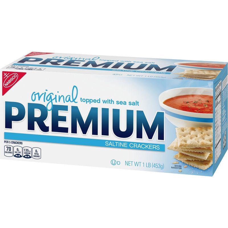 slide 2 of 9, Premium Saltine Crackers, Original - 16oz, 16 oz