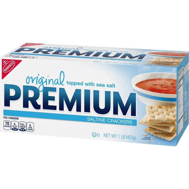 slide 2 of 9, Premium Original Saltine Crackers Lunch Snacks - 16oz, 16 oz