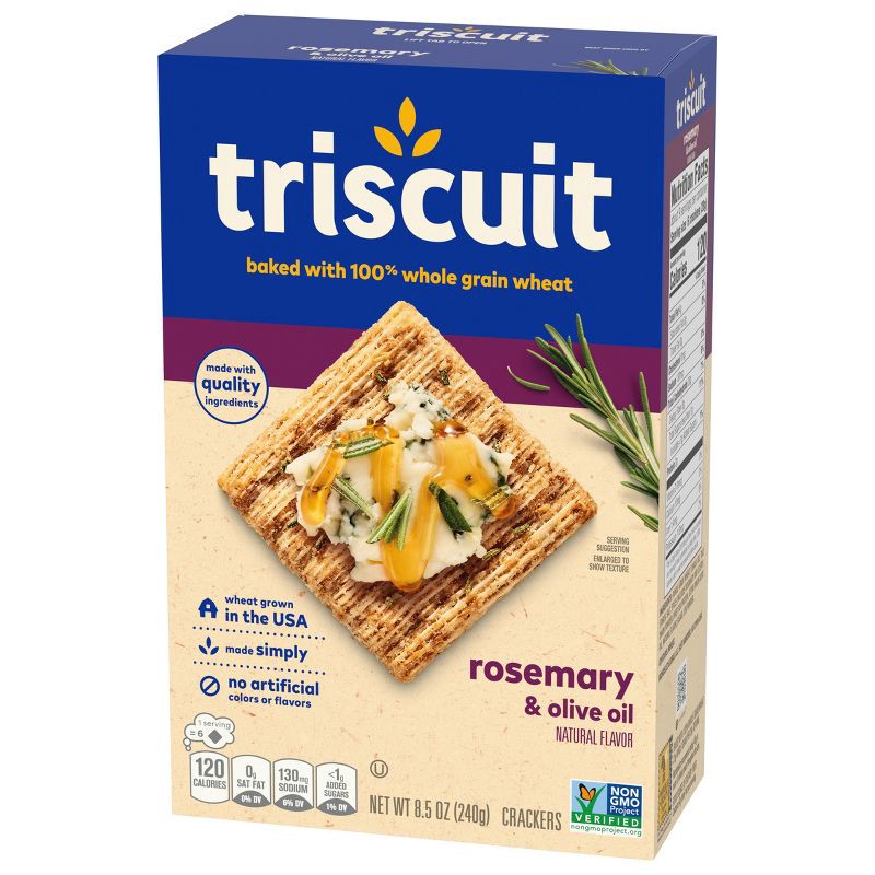 slide 8 of 13, Triscuit Rosemary & Olive Oil Whole Grain Wheat Crackers - 8.5oz, 8.5 oz