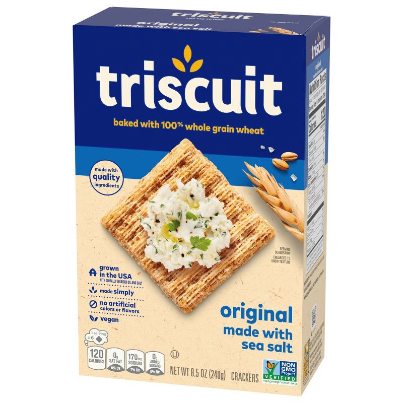 slide 7 of 13, Triscuit Original Whole Grain Wheat Vegan Crackers - 8.5oz, 8.5 oz