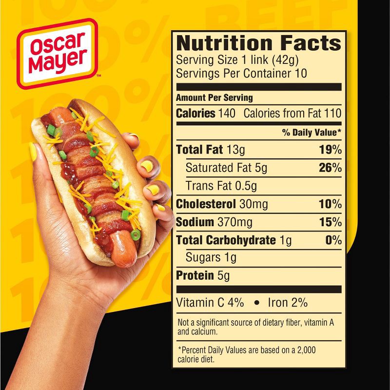 slide 7 of 8, Oscar Mayer Original Classic Beef Franks Hot Dogs - 15oz/10ct, 10 ct; 15 oz