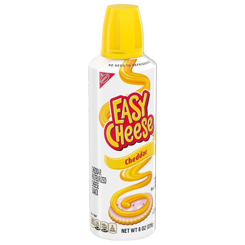slide 8 of 20, Easy Cheese Cheddar Cheese Snack - 8oz, 8 oz