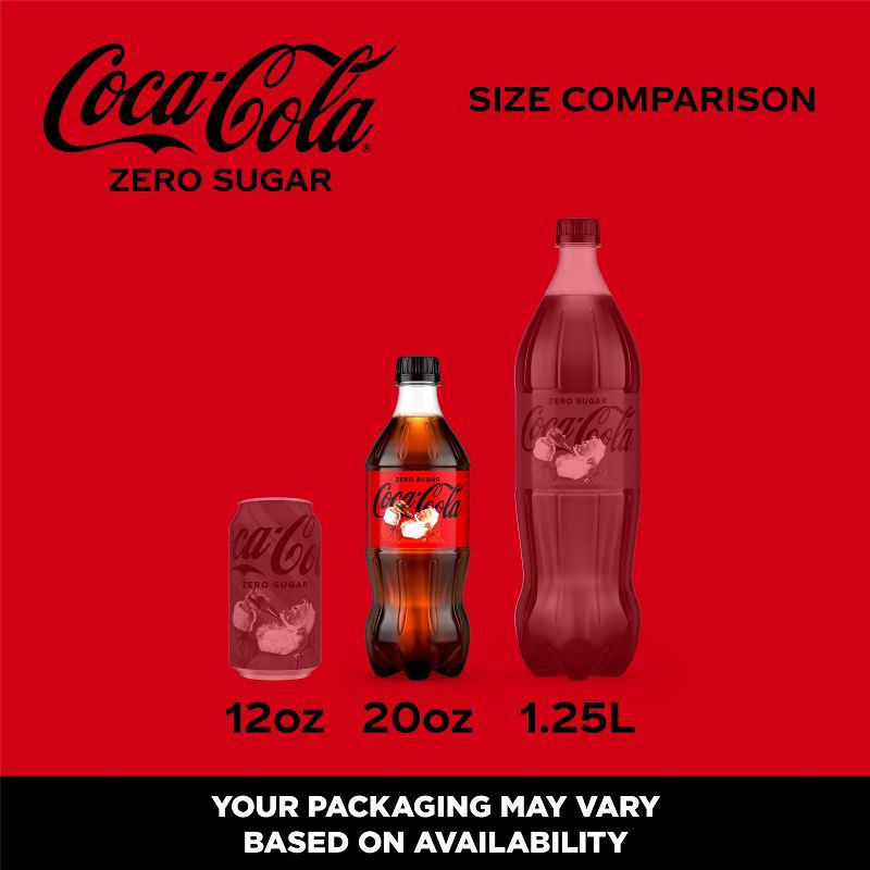 slide 3 of 5, Coca-Cola Zero Sugar - 20 fl oz Bottle, 20 fl oz