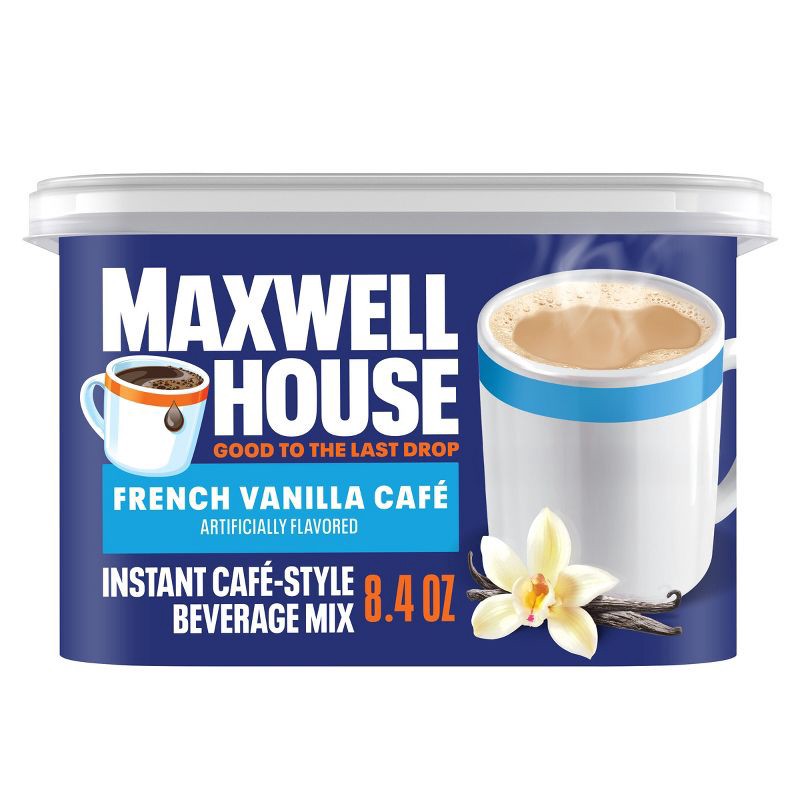 slide 1 of 10, Maxwell House International Vanilla Cafe Medium Roast Beverage Mix - 8.4 oz., 8.4 oz