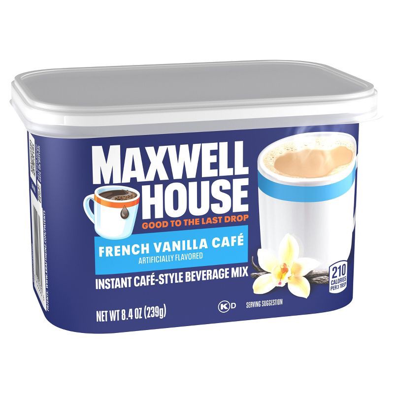 slide 9 of 10, Maxwell House International Vanilla Cafe Medium Roast Beverage Mix - 8.4 oz., 8.4 oz