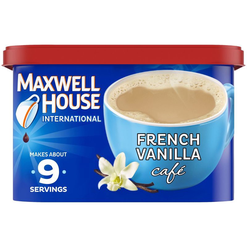 slide 1 of 10, Maxwell House International Vanilla Cafe Medium Roast Beverage Mix - 8.4 oz., 8.4 oz