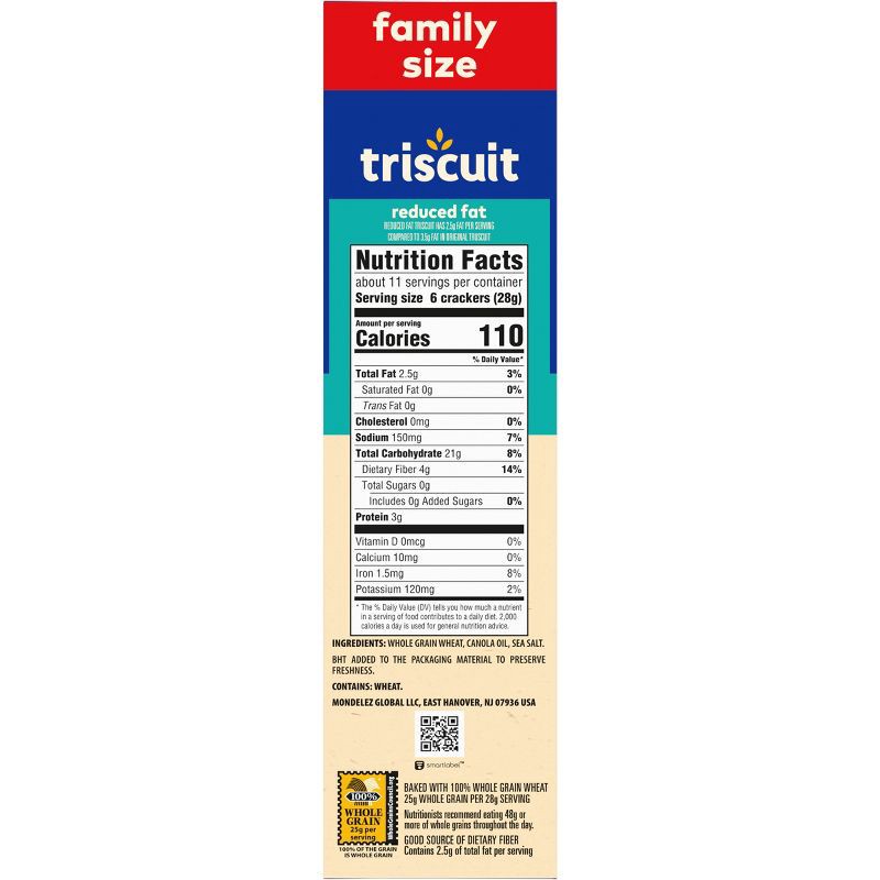 slide 6 of 12, Triscuit Reduced Fat Crackers - Family Size - 11.5oz, 11.5 oz