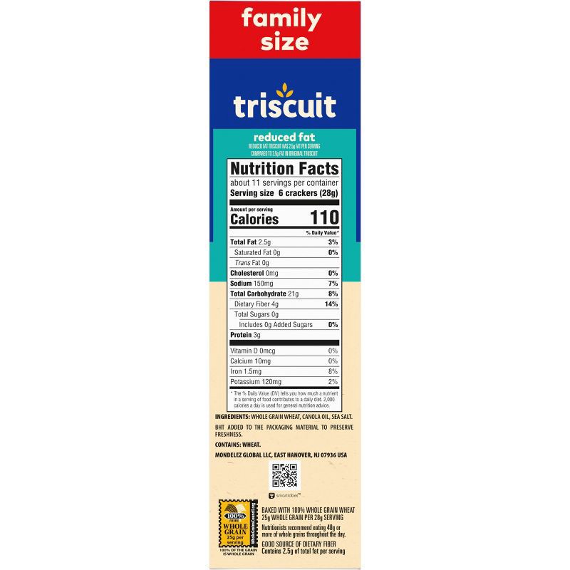 slide 10 of 12, Triscuit Reduced Fat Crackers - Family Size - 11.5oz, 11.5 oz
