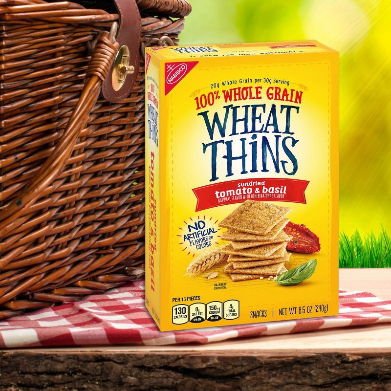 slide 14 of 15, Wheat Thins Sundried Tomato & Basil Whole Grain Wheat Cracker Snacks - 8.5oz, 8.5 oz